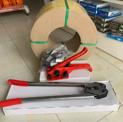 Manual PET Strap Sealer Tool, Hand Operated Plastic Steel Strapping Plier for Packaging Bundling Wrapping Use
