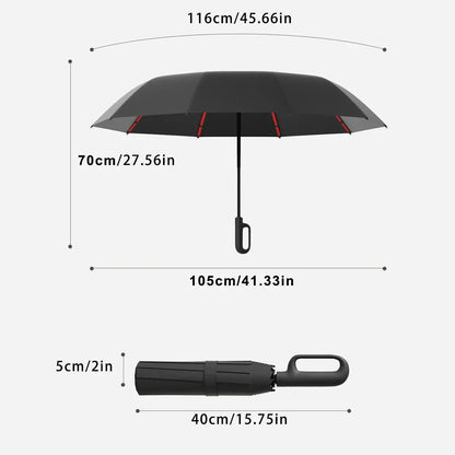 Automatic Folding Umbrella, 1 Count/6opcsPortable Rain Umbrella with Loop Buckle,Windproof & Waterproof Umbrella for Men &Women