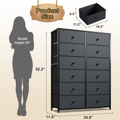 16 Deep Drawers Tall Dresser