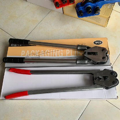 Manual PET Strap Sealer Tool, Hand Operated Plastic Steel Strapping Plier for Packaging Bundling Wrapping Use