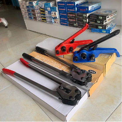 Manual PET Strap Sealer Tool, Hand Operated Plastic Steel Strapping Plier for Packaging Bundling Wrapping Use