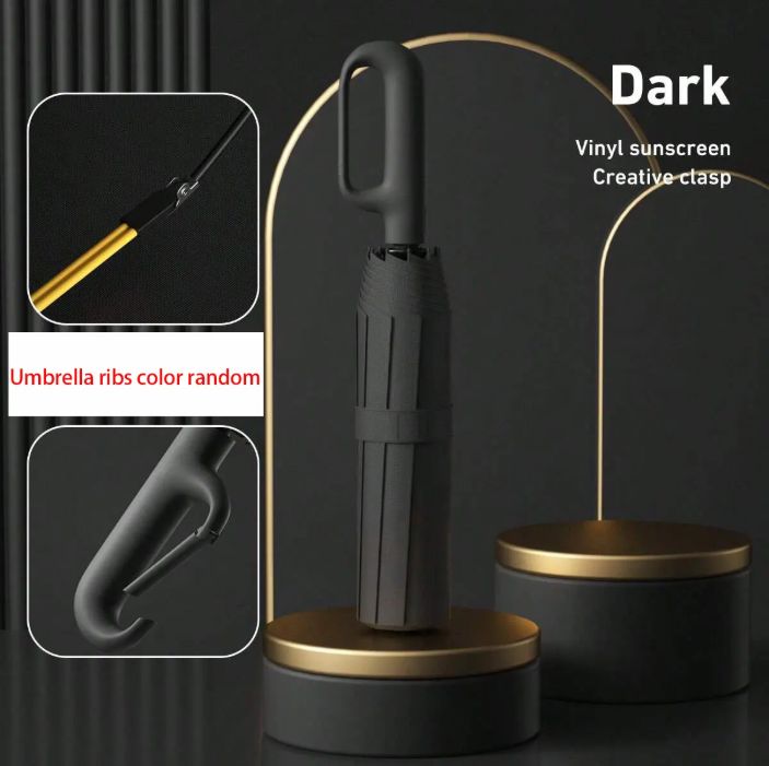 Automatic Folding Umbrella, 1 Count/6opcsPortable Rain Umbrella with Loop Buckle,Windproof & Waterproof Umbrella for Men &Women