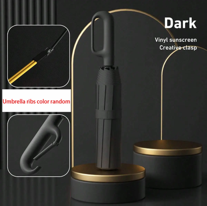 Automatic Folding Umbrella, 1 Count/6opcsPortable Rain Umbrella with Loop Buckle,Windproof & Waterproof Umbrella for Men &Women
