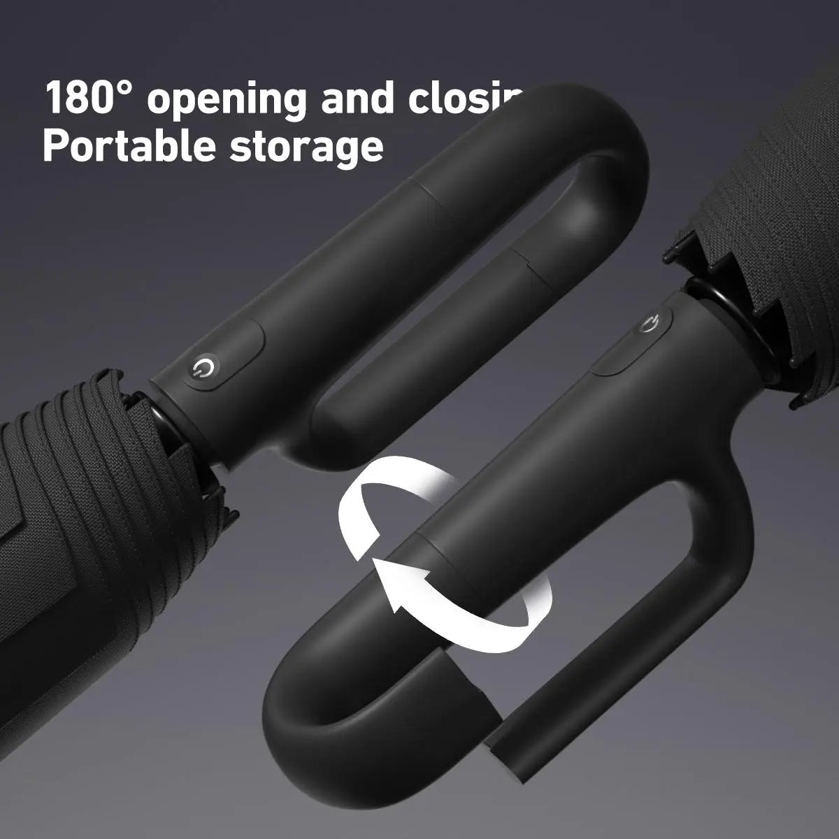 Automatic Folding Umbrella, 1 Count/6opcsPortable Rain Umbrella with Loop Buckle,Windproof & Waterproof Umbrella for Men &Women