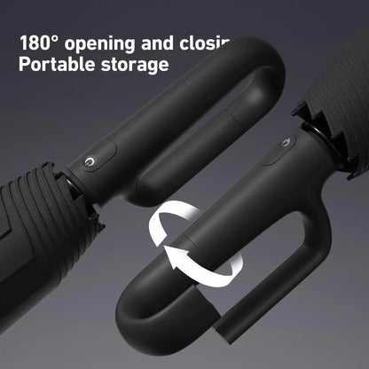 Automatic Folding Umbrella, 1 Count/6opcsPortable Rain Umbrella with Loop Buckle,Windproof & Waterproof Umbrella for Men &Women