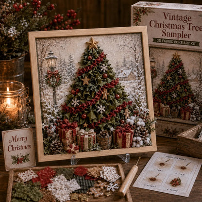 3D Christmas Fabric Poke Art Kit - DIYSnowman Embroidery Artwork, HandmadeHoliday Wall Decor Gift for Adults &Beginners