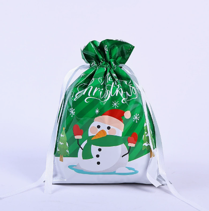 Holiday Drawstring Gift Bag Packaging , 35 Christmas GiftBags for Christmas Gift Party Favors