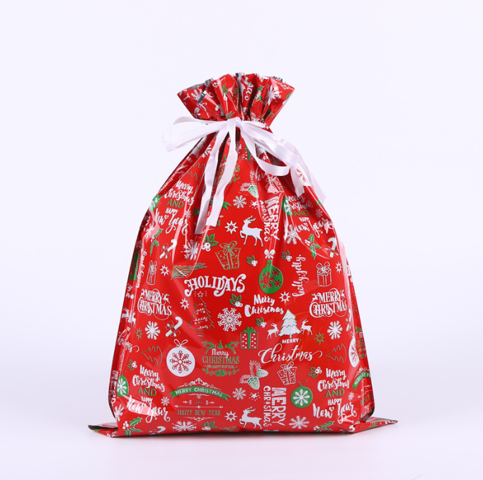 Holiday Drawstring Gift Bag Packaging , 35 Christmas GiftBags for Christmas Gift Party Favors