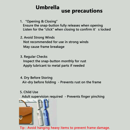 Automatic Folding Umbrella, 1 Count/6opcsPortable Rain Umbrella with Loop Buckle,Windproof & Waterproof Umbrella for Men &Women